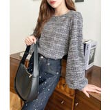 カラーツイードボリュームスリーブプルオーバー | moment+ | 詳細画像13 