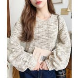 カラーツイードボリュームスリーブプルオーバー | moment+ | 詳細画像17 