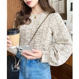 カラーツイードボリュームスリーブプルオーバー | moment+ | 詳細画像22 