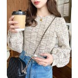 カラーツイードボリュームスリーブプルオーバー | moment+ | 詳細画像23 