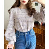 カラーツイードボリュームスリーブプルオーバー | moment+ | 詳細画像26 