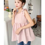 エンボスふくれフラワージャガード肩リボンペプラムビスチェ | moment+ | 詳細画像28 