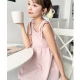 エンボスふくれフラワージャガード肩リボンペプラムビスチェ | moment+ | 詳細画像32 