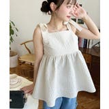 エンボスふくれフラワージャガード肩リボンペプラムビスチェ | moment+ | 詳細画像4 