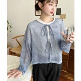 前後2WAYストライプメッシュショート丈(45cm)＆レギュラー丈(68cm)リ… | moment+ | 詳細画像11 