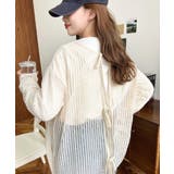 前後2WAYストライプメッシュショート丈(45cm)＆レギュラー丈(68cm)リ… | moment+ | 詳細画像25 