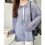 前後2WAYストライプメッシュショート丈(45cm)＆レギュラー丈(68cm)リ… | moment+ | 詳細画像28 