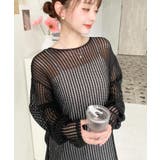 前後2WAYストライプメッシュショート丈(45cm)＆レギュラー丈(68cm)リ… | moment+ | 詳細画像36 