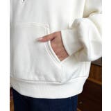 裏起毛ワンポイント刺繍ハーフジップスウェット | moment+ | 詳細画像10 