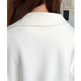 裏起毛ワンポイント刺繍ハーフジップスウェット | moment+ | 詳細画像11 