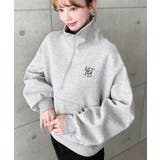 裏起毛ワンポイント刺繍ハーフジップスウェット | moment+ | 詳細画像15 