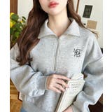 裏起毛ワンポイント刺繍ハーフジップスウェット | moment+ | 詳細画像16 