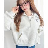 裏起毛ワンポイント刺繍ハーフジップスウェット | moment+ | 詳細画像22 