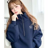 裏起毛ワンポイント刺繍ハーフジップスウェット | moment+ | 詳細画像33 