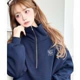 裏起毛ワンポイント刺繍ハーフジップスウェット | moment+ | 詳細画像34 