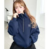 裏起毛ワンポイント刺繍ハーフジップスウェット | moment+ | 詳細画像36 