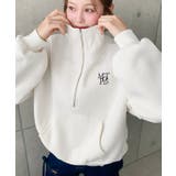 裏起毛ワンポイント刺繍ハーフジップスウェット | moment+ | 詳細画像5 