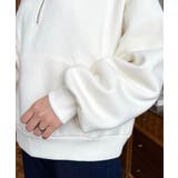 裏起毛ワンポイント刺繍ハーフジップスウェット | moment+ | 詳細画像9 