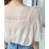 インナーキャミ付きマジョリカプリーツ半袖メローシアープルオーバー | moment+ | 詳細画像9 