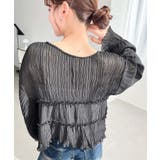 クリンクルシフォンティアードフリルリボンショートカーディガン(リボンカーディガン… | moment+ | 詳細画像13 