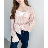 クリンクルシフォンティアードフリルリボンショートカーディガン(リボンカーディガン… | moment+ | 詳細画像17 