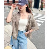 オーバーチェック半袖ルーズシャツ | moment+ | 詳細画像15