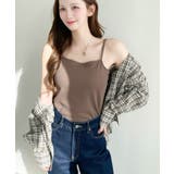 カップ付きテレコリブスクエアキャミソール | moment+ | 詳細画像17 