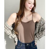 カップ付きテレコリブスクエアキャミソール | moment+ | 詳細画像19 