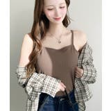 カップ付きテレコリブスクエアキャミソール | moment+ | 詳細画像20 