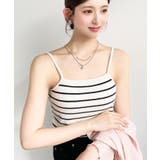 カップ付きテレコリブスクエアキャミソール | moment+ | 詳細画像28 