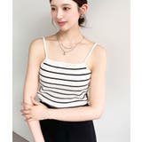 カップ付きテレコリブスクエアキャミソール | moment+ | 詳細画像29 