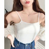 カップ付きテレコリブスクエアキャミソール | moment+ | 詳細画像3 