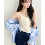 カップ付きテレコリブスクエアキャミソール | moment+ | 詳細画像34 