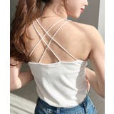 カップ付きバッククロスストラップスクエアキャミソール | moment+ | 詳細画像2 