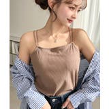 カップ付きバッククロスストラップスクエアキャミソール | moment+ | 詳細画像24 