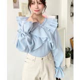 ドビーストライプマルチウェイオフショルクロスフリルショート丈ブラウス | moment+ | 詳細画像22 