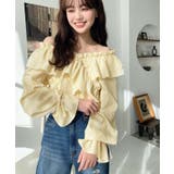 ドビーストライプマルチウェイオフショルクロスフリルショート丈ブラウス | moment+ | 詳細画像28 