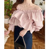 ドビーストライプマルチウェイオフショルクロスフリルショート丈ブラウス | moment+ | 詳細画像36 