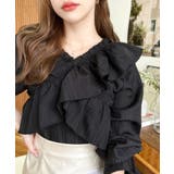 ドビーストライプマルチウェイオフショルクロスフリルショート丈ブラウス | moment+ | 詳細画像41 