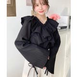 ドビーストライプマルチウェイオフショルクロスフリルショート丈ブラウス | moment+ | 詳細画像53 