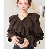 ドビーストライプマルチウェイオフショルクロスフリルショート丈ブラウス | moment+ | 詳細画像60 