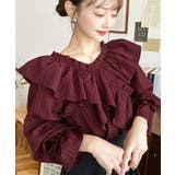 ドビーストライプマルチウェイオフショルクロスフリルショート丈ブラウス | moment+ | 詳細画像78 