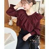 ドビーストライプマルチウェイオフショルクロスフリルショート丈ブラウス | moment+ | 詳細画像80 