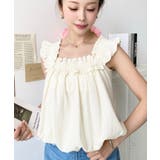 コットンワッシャーフリルショルダーバルーンシルエットノースリーブトップス | moment+ | 詳細画像11