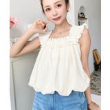 コットンワッシャーフリルショルダーバルーンシルエットノースリーブトップス | moment+ | 詳細画像12