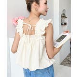 コットンワッシャーフリルショルダーバルーンシルエットノースリーブトップス | moment+ | 詳細画像13