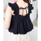 コットンワッシャーフリルショルダーバルーンシルエットノースリーブトップス | moment+ | 詳細画像2