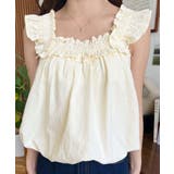 コットンワッシャーフリルショルダーバルーンシルエットノースリーブトップス | moment+ | 詳細画像20