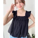 コットンワッシャーフリルショルダーバルーンシルエットノースリーブトップス | moment+ | 詳細画像5