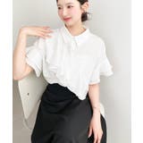 半袖フリルブラウス クレーププリーツ | moment+ | 詳細画像10 